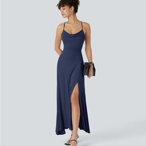 Elegant Navy Blue Maxi Dress
